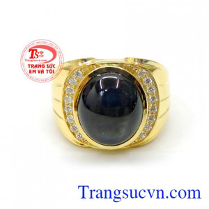Nhẫn nam sapphie sang trọng cho phái mạnh