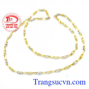 Dây chuyền vàng sức mạnh với thiết kế tinh tế và hợp thời trang, Dây chuyền vàng sức mạnh dành cho nam đeo cổ