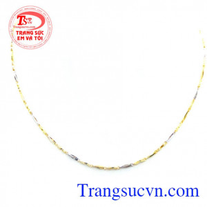 Dây chuyền nữ 10k phay sáng