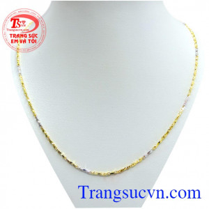 Nữ trang dây chuyền vàng nữ chế tác bằng máy độ bền đẹp, quý phái cho sản phẩm