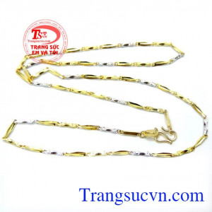Dây vàng 10k Ý sáng đệp,dây chuyền vàng ý hợp thời trang và đeo cùng mặt dây