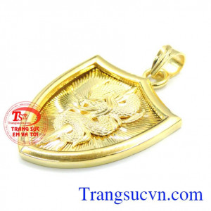 Chất lượng vàng đảm bảo chất lượng, thiết kế và chế tác 3D sắt nét tinh tế, Mặt rồng nam vàng 10k 3D đẹp