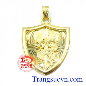 Mặt rồng nam vàng 10k 3D đẹp