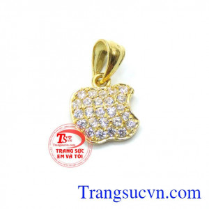 Mặt dây vàng nữ apple tinh tế, bán nữ trang mặt dây nữ kiểu vàng tây dành cho nữ.