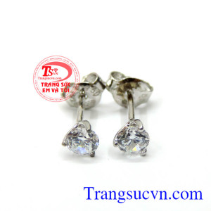 Hoa tai vàng trắng đính đá nhỏ xinh bông tai vàng trắng thiết kế hướng đến nhu cầu thẩm mỹ và chất lượng luôn đồng hành cùng nhau.