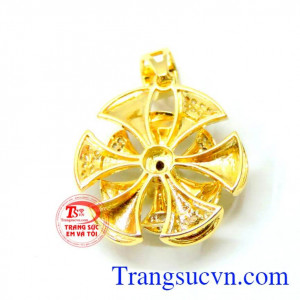 Mặt dây nữ korea bông hoa may mắn