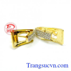 Hoa tai vàng 10k sáng bóng giao hàng toàn quốc.