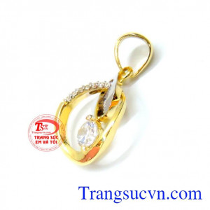 Mặt nữ korea vàng 10k hạnh phúc bảo hành 6 tháng.