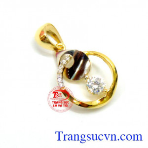 Mặt nữ korea vàng 10k hạnh phúc thanh tú, trang nhã, thích hợp cho những cô nàng thích sự nữ tính.