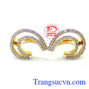 Hoa tai vàng đá đẹp 10k giao hàng toàn quốc.