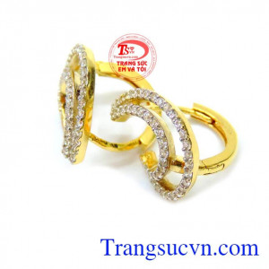 Hoa tai vàng đá đẹp 10k chất lượng.