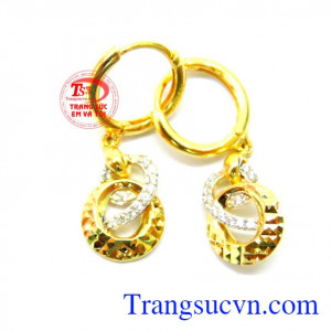 Hoa tai nữ trang vàng 10k quà tặng