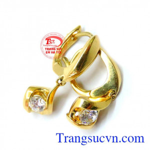 hoa tai đá quý, hoa tai hộ mệnh đeo hợp thời trang giao hoa tai toàn quốc, Nữ trang hoa tai vàng 10k