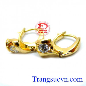 Nữ trang hoa tai vàng 10k sản phẩm là món quà ý nghĩa dành cho phái đẹp, đeo hoa tai vàng tây, 
