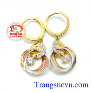 Hoa tai nữ trang đẹp 10k