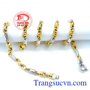 Dây chuyền nam vàng tây sang trọng
