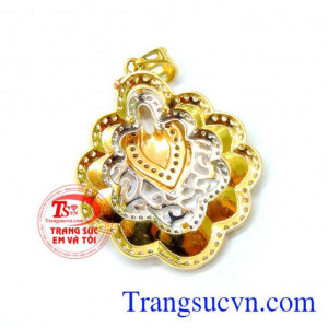 Mặt dây nữ mặt hoa cá tính đẹp, chất lượng.