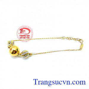 Bán sản phẩm lắc tay thiết kế bi vàng tây. 