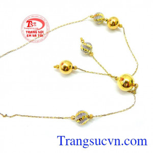 Dây chuyền nữ bi vàng 10k đẹp
