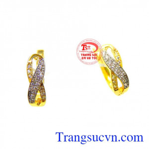 Hoa tai nữ trang vàng 10k trẻ trung 
