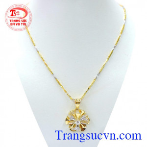 Bộ dây chuyền vàng nữ cá tính, bộ nữ măt dây chuyền nữ nhỏ xinh, dây chuyền vàng tây 10k, dây nữ Ý, dây nữ quyến rũ, sang trọng cho phái đẹp.