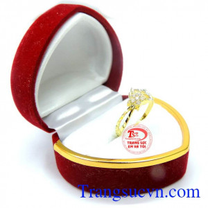 Nhẫn nữ vàng ngôi sao may mắn