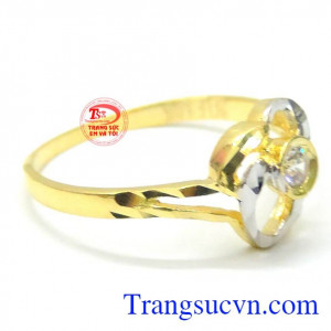 Nhẫn nữ vàng tây giá rẻ. Nhẫn nữ vàng tây sáng bóng