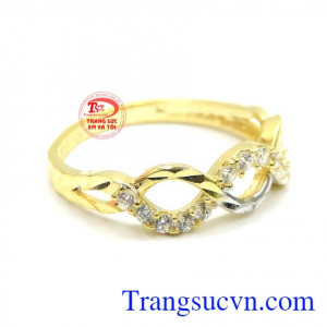 Mang đến vẻ đẹp duyên dáng, cá tính cho người đeo hợp thời trang. Nhẫn nữ vàng sành điệu 10k