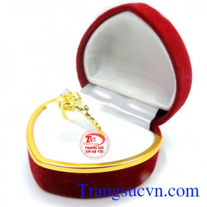 Nhẫn nữ hoa quý phái vàng 10k