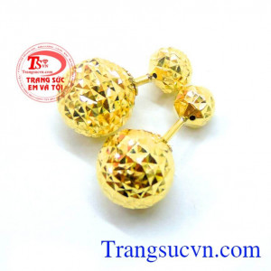 Hoa tai vàng thời trang đẹp bảo hành 12 tháng.