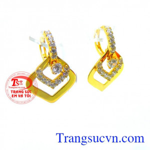 Hoa tai kiểu lá quý phái 