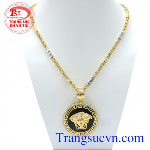 Bán Bộ mặt dây vàng đẹp nam tính đẳng cấp, mặt dây vàng gắn đá tinh tế, dây chuyền vàng chất lượng đảm bảo uy tín.