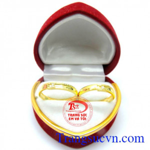 Nhẫn cưới sang trọng vàng 10k