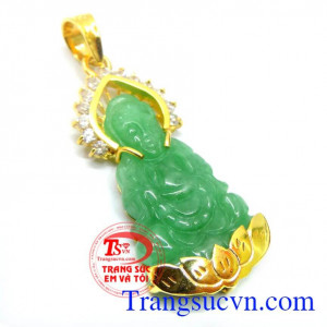 Mặt quan âm bọc vàng 10k