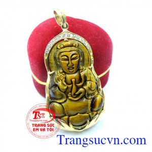 Mặt phật quan âm bọc vàng đẹp