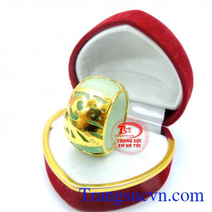 Nhẫn nam đá bọc vàng tây
