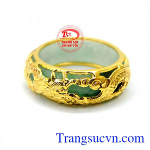 Sản phẩm nhẫn nam rồng, nhẫn vàng tây, đeo bền đẹp sang trọng và sáng bóng