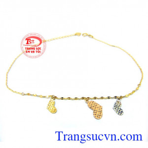 lắc chân vàng tây đường nét sáng bóng,bền đẹp,