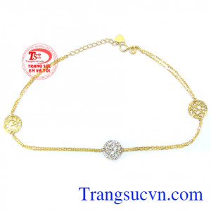 Lắc chân nữ thời trang sáng bóng là vàng tây chất lượng vàng đảm bảo uy tín hàng đầu việt nam,