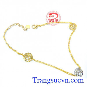 Lắc chân nữ thời trang sáng bóng