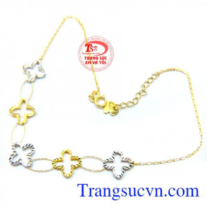 Lắc chân nữ hoa 4 cánh quý phái