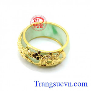 Ngọc cẩm thạch thiên nhiên có giấy kiểm định đá quý và vàng