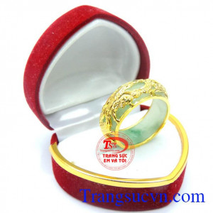 Nhẫn nam đá bọc vàng tây
