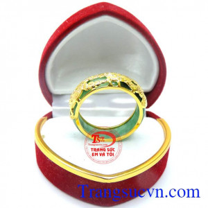 Nhẫn nam vàng tây rồng