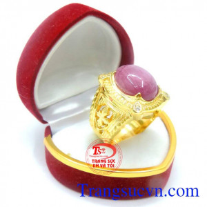 Nhẫn nam ruby mạnh mẽ mang lại vẻ đẹp lịch lãm sang trọng cho người đàn ông quý phái nhẫn đeo hợp trang phục
