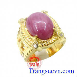 Nhẫn nam Ruby thiên nhiên