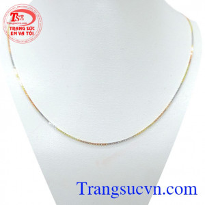Dây chuyền nữ tính 18k yêu thương thiết kế tinh tế sang trọng, vàng sáng bóng