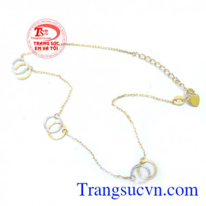 lắc vàng đeo cổ chân làm tôn lên gót gà của nàng lắc nữ đẹp thiết kế và chế tác lắc vàng tây theo yêu cầu,