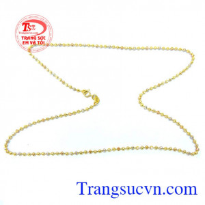 Dây chuyền vàng Ý bi 18k đẹp