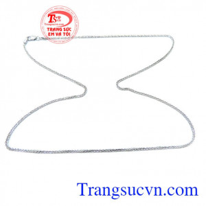 Chiếc dây chuyền 18k ,750 dây chuyền vàng trắng 18k italy